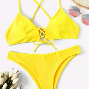 Yellow bikini S- M. New